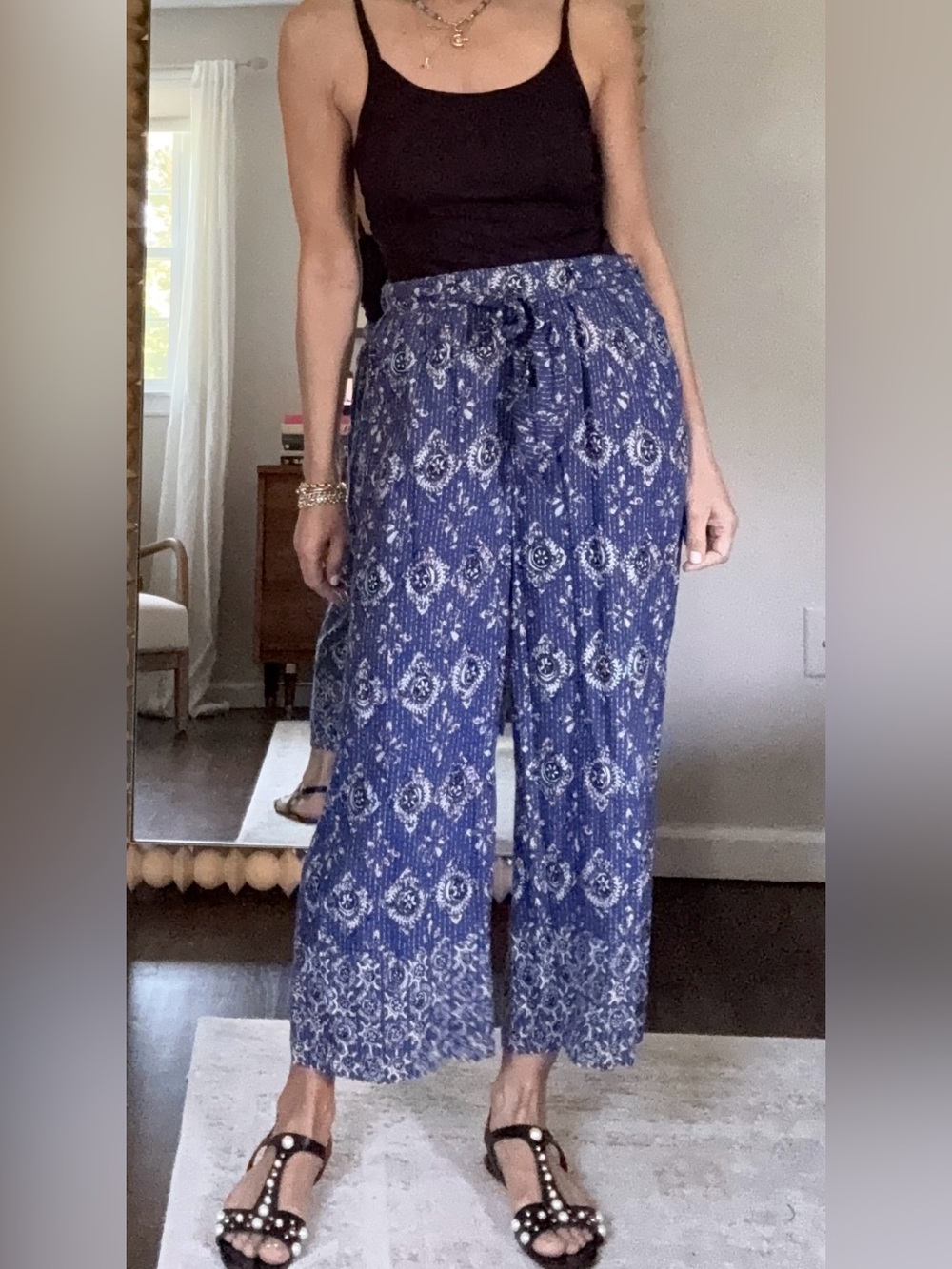 Fat Face Daisy Patch Geo Crop Pants NWT